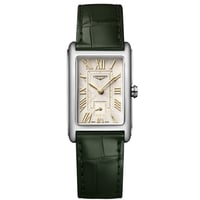 Longines DolceVita L5.512.4.08.2 deri kayışlı dikdörtgen çelik kasa kadın kol saati Marmaris Gold Center yetkili bayi