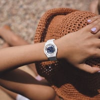 Swatch SO31W103 Time To Blue Small Bioceramic Kadın Saati