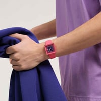 Swatch Squarely Berry SO34R700 Unisex Kol Saati