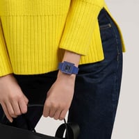 Swatch Squarely Blacklight SO34N700 Unisex Kol Saati