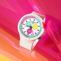 Swatch The Purity of Neon SB06W100 47mm Kol Saati