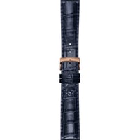 Tissot Chrono XL Saatler için 22/20mm Lacivert Orijinal Deri Kordon Kayış T600.048.979
