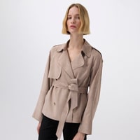 Abree Bej Kadın Süet Deri Ceket