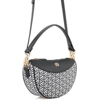 Aciano Siyah Kadın Monogram Omuz Çantası