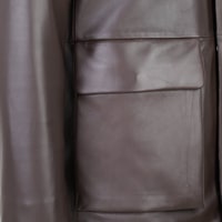 Adahy Kahve Erkek Deri Mont