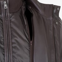 Adahy Kahve Erkek Deri Mont