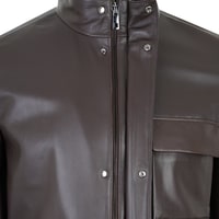 Adahy Kahve Erkek Deri Mont