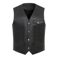 Aditsan Siyah Erkek Deri Yelek