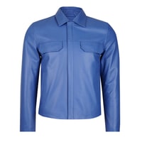 Adoerte Mavi Erkek Deri Mont