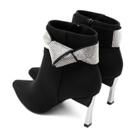 Adrian Siyah Kadın Taşlı Topuklu Bot