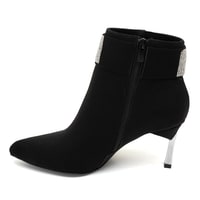 Adrian Siyah Kadın Taşlı Topuklu Bot