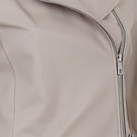 Adrina Krem Kadın Deri Trençkot