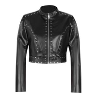 Ady Siyah Kadın Deri Ceket