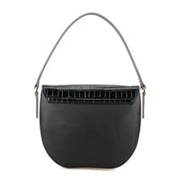 Afsooz Siyah Kadın Kroko Baskılı Deri Omuz Çantası