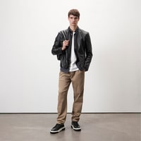 Agostino Siyah Erkek Deri Ceket