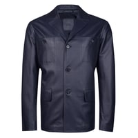 Ahanu Antrasit Erkek Deri Blazer Ceket