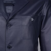 Ahanu Antrasit Erkek Deri Blazer Ceket