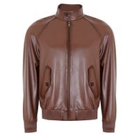 Akando Konyak Erkek Bomber Deri Ceket