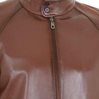 Akando Konyak Erkek Bomber Deri Ceket