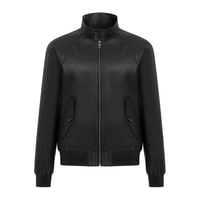 Akando Siyah Erkek Bomber Deri Ceket