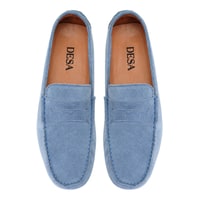 Akira Mavi Erkek Süet Deri Loafer