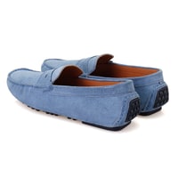Akira Mavi Erkek Süet Deri Loafer
