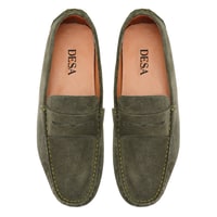 Akira Yeşil Erkek Süet Deri Loafer