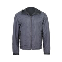 Alanzo Gri Erkek Çift Taraflı Bomber Deri Ceket