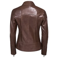 Alda Kadın Gömlek Yakalı Deri Ceket