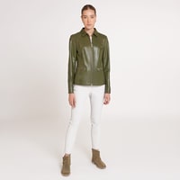 Alda Kadın Gömlek Yakalı Deri Ceket