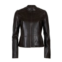 Alenna Kahve Kadın Deri Ceket