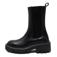 Aleta Siyah Kadın Yandan Lastikli Deri Chelsea Bot