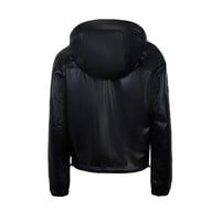 Alette Siyah Kadın Çift Taraflı Bomber Deri Ceket