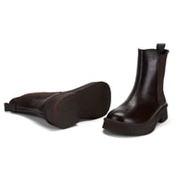 Alexis Kahve Kadın Lastikli Deri Chelsea Bot