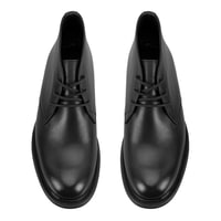 Aliah Siyah Erkek Deri Bağcıklı Bot