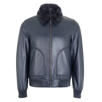 Alijha Gri Erkek Deri Mont