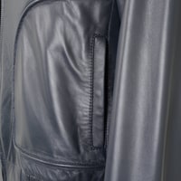 Alijha Gri Erkek Deri Mont