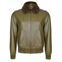 Alijha Haki Erkek Deri Mont