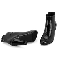 Aliza Siyah Kadın DesaComfort Fermuarlı Topuklu Deri Bot