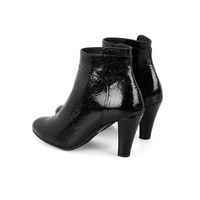 Aliza Siyah Kadın DesaComfort Fermuarlı Topuklu Deri Bot