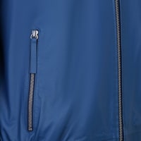 Also Mavi Erkek Kapüşonlu Deri Mont