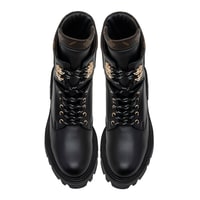 Alvar Siyah Kadın Monogram Deri Bot