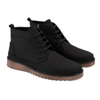 Amelas Siyah Erkek Deri Bot