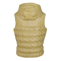 Anitra Kadın Kapüşonlu Puffer Deri Yelek