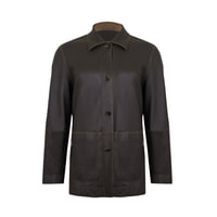 Anoki Haki Erkek Çift Taraflı Süet Deri Mont