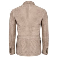 Antonin Bej Erkek Süet Safari Deri Ceket
