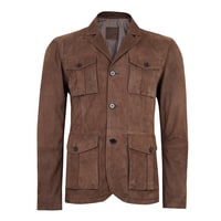 Antonin Kahve Erkek Süet Deri Safari Ceket