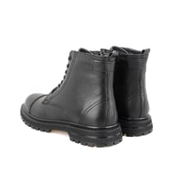 Antonio Siyah Erkek Fermuarlı Deri Bot