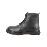 Antonio Siyah Erkek Fermuarlı Deri Bot