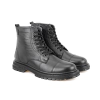 Antonio Siyah Erkek Fermuarlı Deri Bot